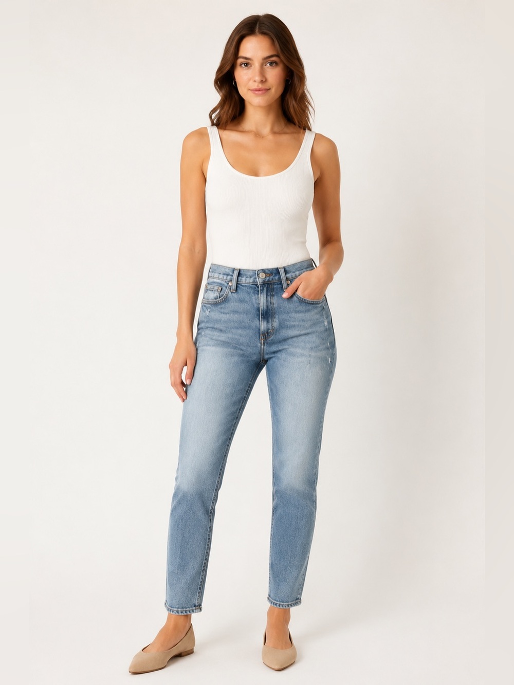 Joe's Jeans Light Wash The Luna high rise cigarette jeans